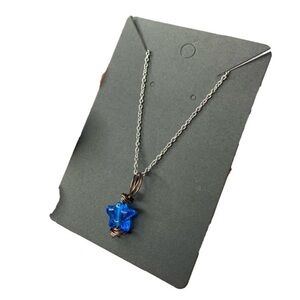 Blue star necklace
